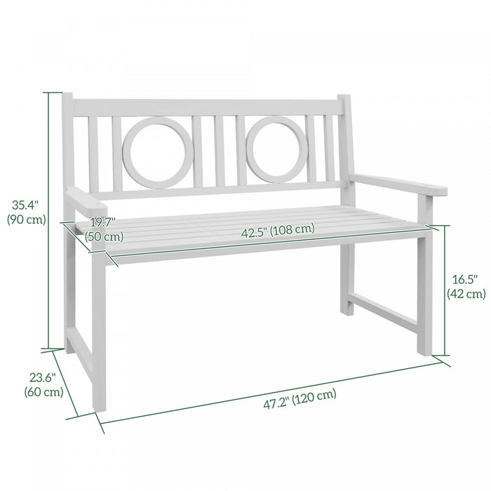 Outsunny 2-seat Wood Garden Bench Grey