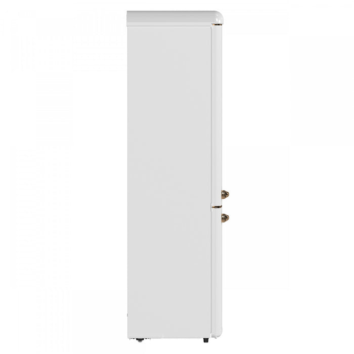 Forno Storico 22 Inch Retro Bottom Freezer Fridge in white, 9 cu.ft. - FFFFD1745-22WHT
