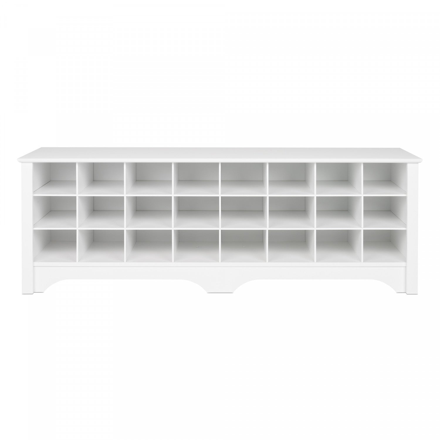 Twenty Four Pair Shoe Storage Cubby Bench White The Brick