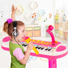 Costway 31 Key Kids Piano Keyboard Toy Toddler Musical Instrument w/ Microphone Pink