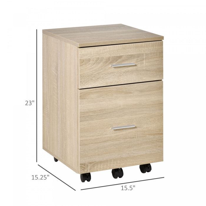 Vinsetto 2 Drawer Filing Cabinet With Hanging Rail