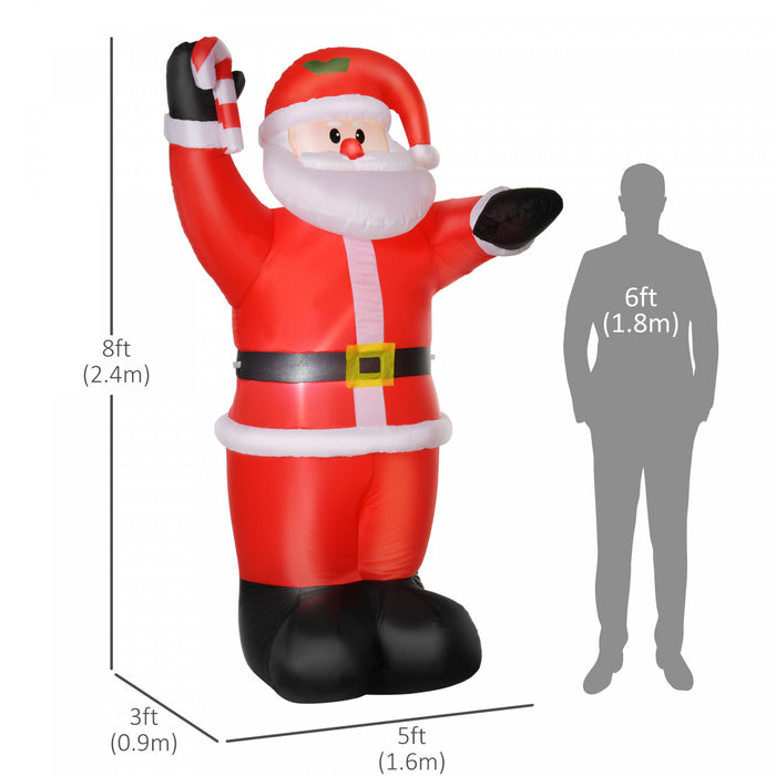 Homcom 8ft Santa Claus Inflatable Christmas Decoration