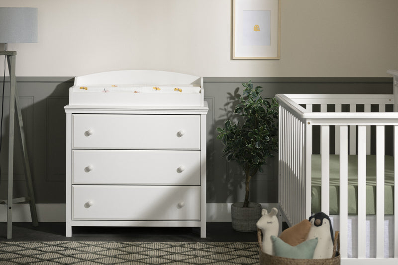 Cotton Candy 3-drawer Changing Table - Pure White