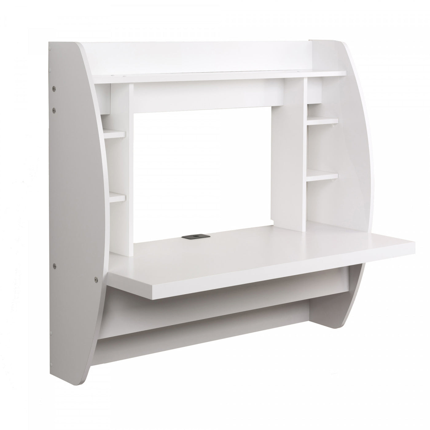Floating desk with storage best sale and keyboard tray