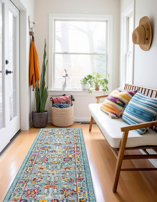 Jasmine Blue Rug 2'8\" x 8'2\"