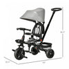 Qaba Baby Tricycle 4 In 1 Trike W/ Reversible Angle Adjustable Seat Removable Handle Canopy Handrail|Qaba Tricycle Enfants Evolutif 4 En 1 Canne Telescopique Amovible Et Pare-soleil Pliable Demontable