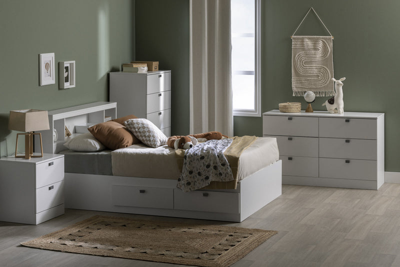 Spark 2-drawer Nightstand - Pure White 
