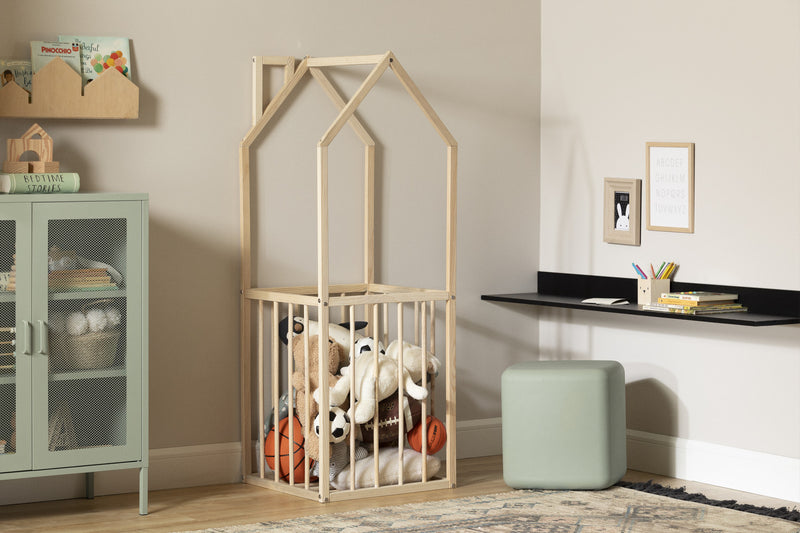 Ohana House-Shaped Toy Storage - Natural