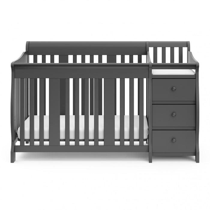 Storkcraft Portofino 4-in-1 Convertible Crib and Changer - Gray