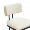 Juno Contemporary Modern Vegan Leather Metal Side Chair in Cream - Set of 2 | Chaise laterale contemporaine moderne Juno en cuir vegetalien et metal, creme - Lot de 2