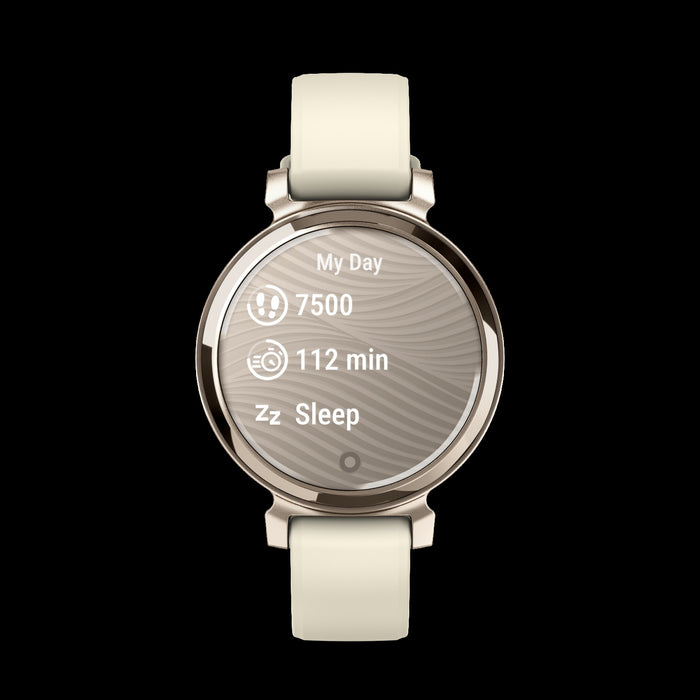 Garmin Lily™ 2 Smartwatch - Health Tracking With Stylish Patterned Lens, Touchscreen - Cream Gold