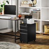 Vinsett 3 Drawer File Cabinet Steel Filing Cabinet A4 Legal Letter Black