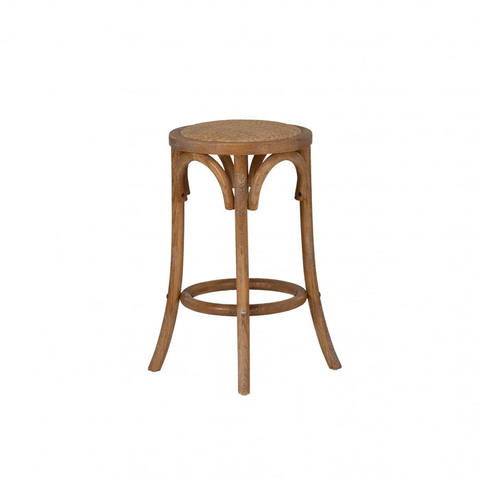 Rae Backless Rattan Counter-Height Stool - Natural