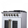 Forno Capriasca 30" White Gas Range 4.32 cu.ft -FFSGS6460-30WHT | Cuisiniere a gaz blanche Capriasca 30 pouces, 4,32 pi³ – FFSGS6460-30WHT