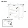 U_Style 27.6 Inch Painted Nightstand with Pull-Out Tray and 3 Drawers, Black | U_Style Table de Nuit Peinte 27.6 po avec Tiroir Coulissant et 3 Tiroirs, Noir