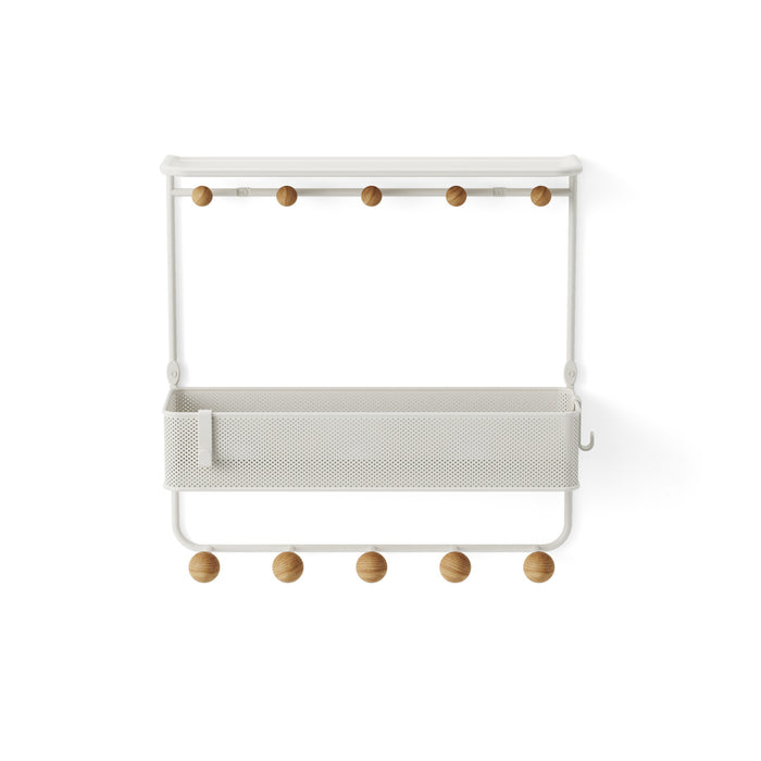 Umbra Estique Shelf with Hooks - White