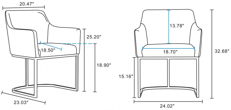 Serena Modern 6-Piece Dining Set in Light Gray Dining Chair