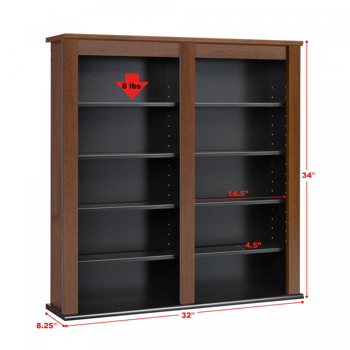 Double Wall Mounted Storage - Cherry Black