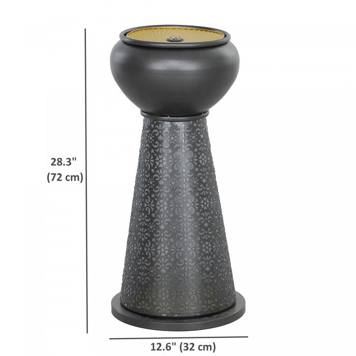 Outsunny Outdoor Water Fountain Waterfall Fountain With Led, Multi-colour