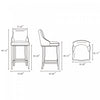 Shubert Modern Wood Upholstered Barstool in Light Gray - Set of 3 | Tabouret de bar moderne en bois Shubert avec revetement en tissu gris clair - Lot de 3