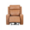 Bellamy 37 in. Leather Match Power Glider Recliner with Adjustable Headrest and USB - Cognac | Fauteuil inclinable electrique a mouvement coulissant Bellamy de 37 po en cuir assorti avec appuie-tete ajustable et USB - Cognac