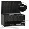 Outsunny Outdoor Deck Box For Pool, W/ Shoe Layer & Inner Liner, Black|Outsunny Boite De Terrasse Exterieure Avec Couche De Chaussures Noir
