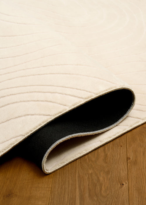 Somos Contemporary Cream Washable Rug 6'7\" x 9'0\" Indoor Area Rug