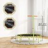 Soozier 50" Foldable Mini Trampoline, Fitness Trampoline Bungee Rebounder with Adjustable Handle Bar, Stable & Quiet for Adults Indoor and Outdoor Workout
