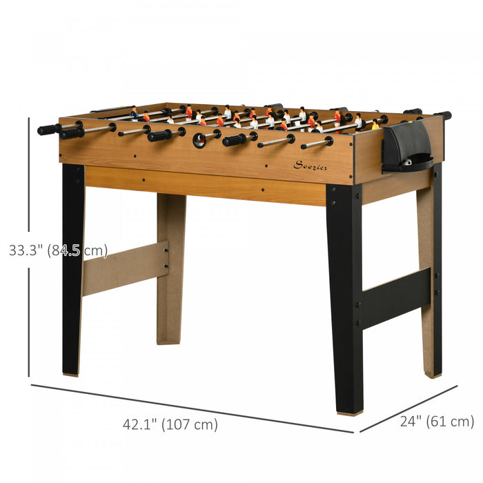 Soozier 43'' 4-in-1 Multi-gaming Table, Tabletop Billiards Hockey Table Tennis Foosball Game, Easy Set Up For Whole Family, Compact For Storage, With Score Boards, Balls, Cues, Chalk, Brush