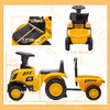 Qaba Powered Ride-On Tractor, Caterpillar Licensed Ride On Excavator For Kids With Shovel, Trailer, |Qaba Tracteur Autoporte Caterpillar Sous Licence Pour Enfants Avec Pelle, Remorque, Voiture De Const