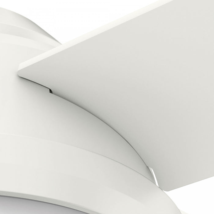 Dempsey Low Profile Ceiling Fan with Light Fixture - White