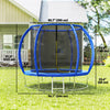 Soozier 8ft Trampoline Outdoor with Enclosure Net, ASTM Certified Recreational Trampoline Rebounder with Galvanized Circular Base, Ladder and Safety Spring Cover