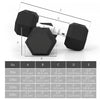Soozier 100 LBS Dumbbell Set with Rack, Rubber Coated Hex Hand Weights