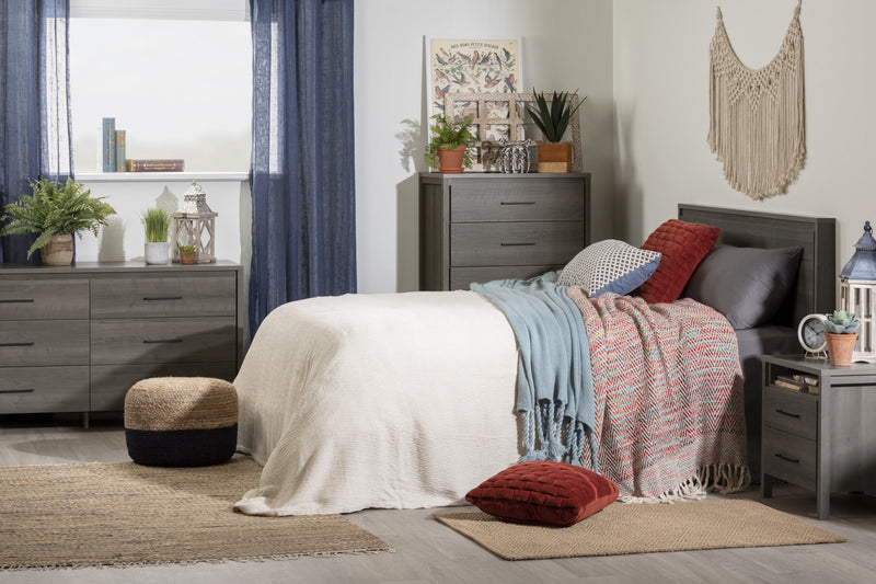 Gravity 6-drawer Dresser And Nightstand Set - Gray Maple 