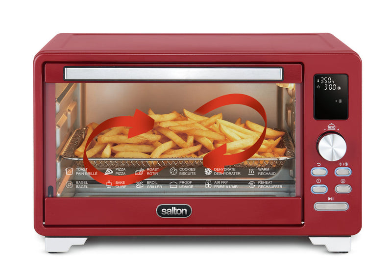 Salton NuRetro Digital Air Fryer Toaster Oven - Space Cherry Convection Toaster Oven