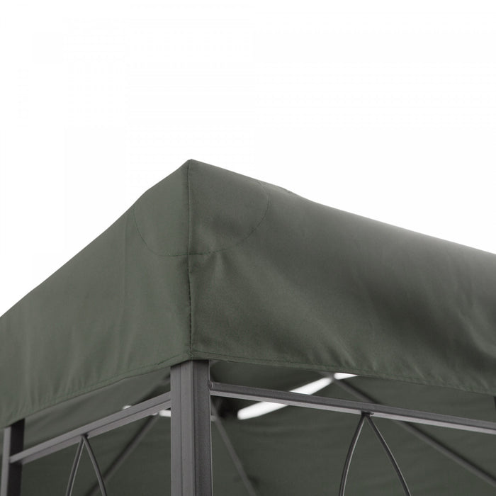 Outsunny 13.1' X 9.8' Gazebo Replacement Canopy 2 Tier Top Uv Cover Pavilion Garden Patio Outdoor, Deep Grey (top Only)