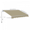 8'x7' Manual Retractable Sun Shade Patio Awning Canopy Shelter, Khaki|Auvent De Patio Retractable Manuel Resistant A L'eau Et Retractable De 8 Pi X 7 Pi Outsunny Abri Auv
