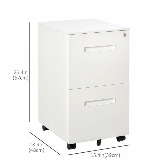Vinsetto File Cabinet Vertical Filing Cabinet Lockable For Office