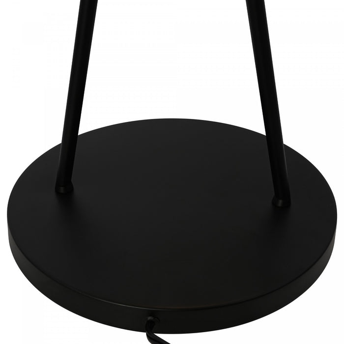 Cortina 6 Light Floor Lamp, Black, Brushed Brass