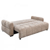 Maeve 92 in. Chenille Tufted Sofa Bed with Under-Seat Storage - Beige | Maeve 92 po. Canape-lit en chenille touffete avec rangement sous l'assise - Beige