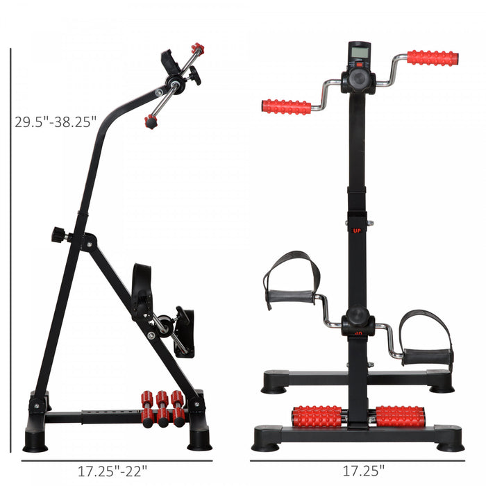 Soozier Pedal Exerciser For Leg/arm With Lcd Display & Foot Massage Roller