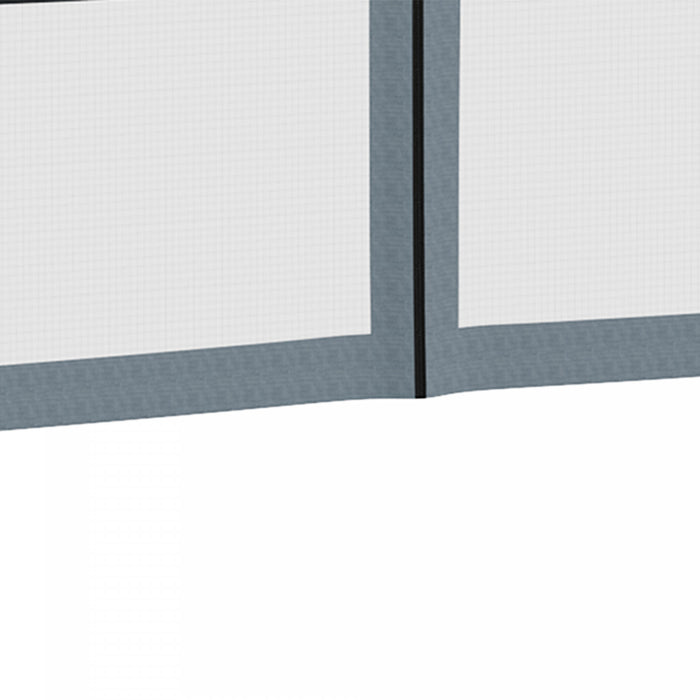 Outsunny Replacement Mosquito Netting For Gazebo 10' X 10' Screen Walls For Canopy With Zippers For Parties And Outdoor Activities, Dark Grey