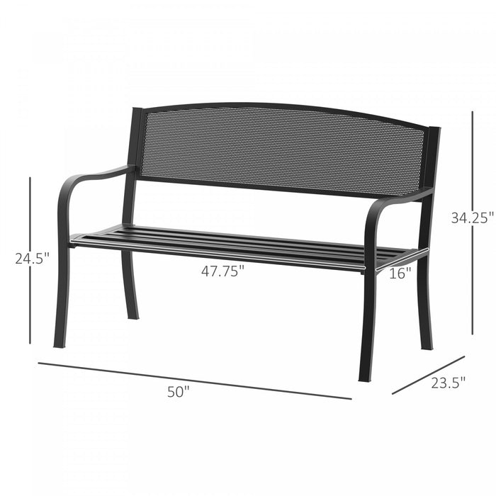Outsunny 2-person Park Seat Yard Furniture