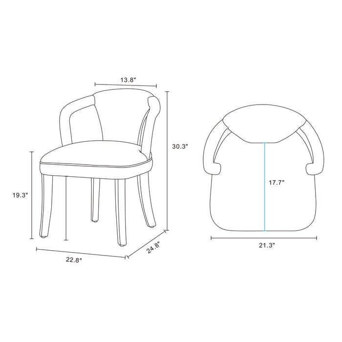 Hathaway and Palmer Modern Industry Chic 5-Piece Dining Set in Gold Dust and Black Dining Room Set