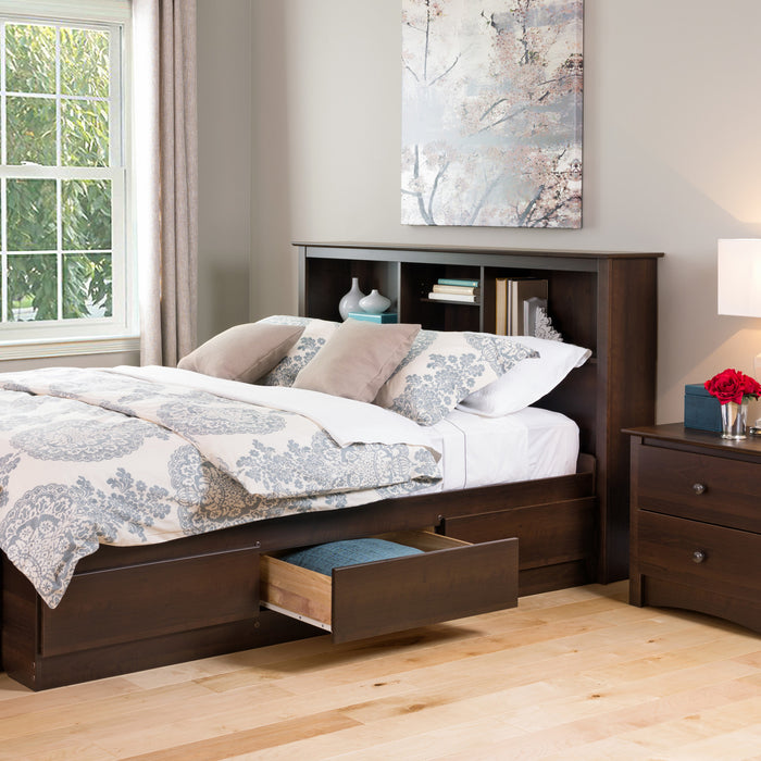Full/Queen Bookcase Headboard - Espresso