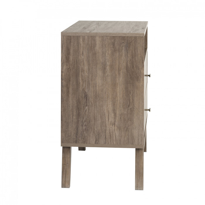 Milo 2-Drawer Tall Nightstand - Drifted Grey