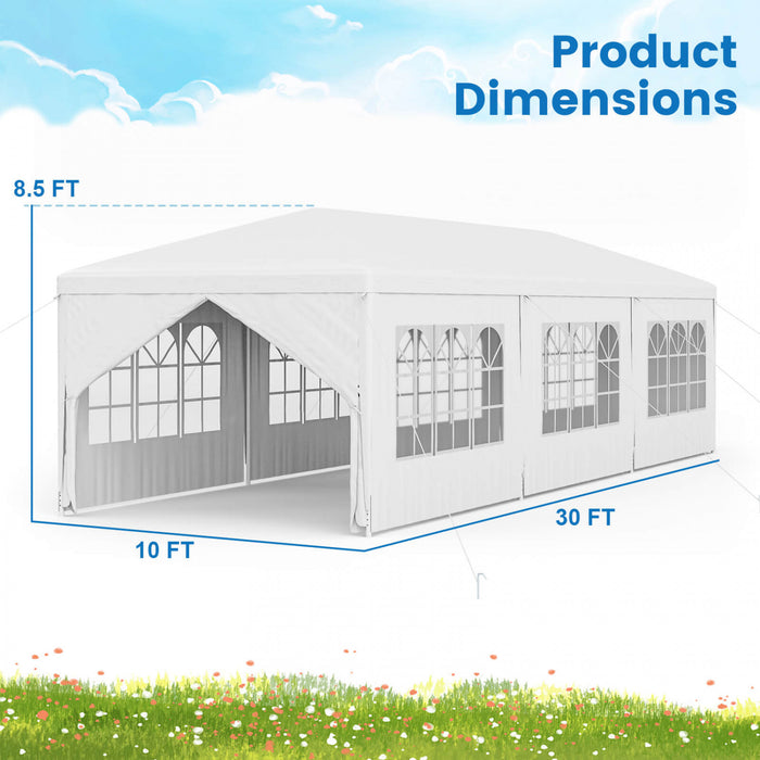 Costway 10' X 30' Outdoor Wedding Party Event Tent Gazebo Canopy