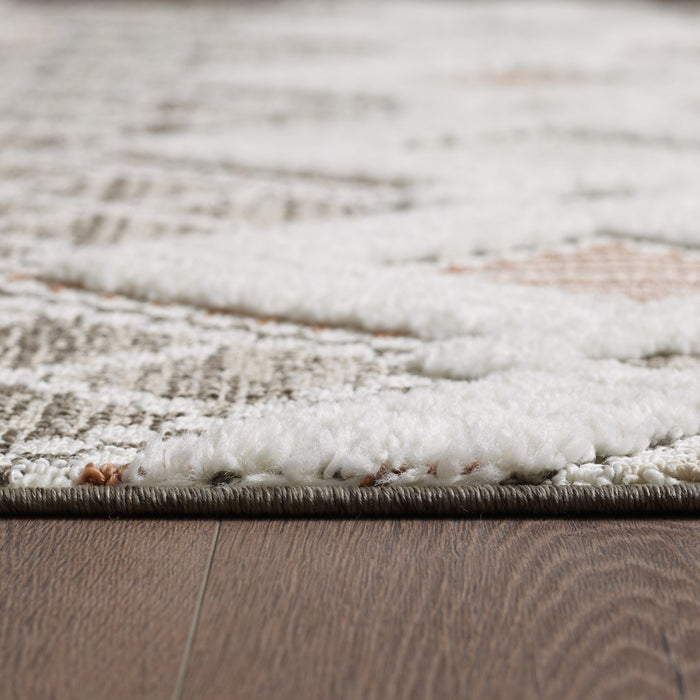 Quinto Twinkle Orange Shag Area Rug - 2'7\" x 8'