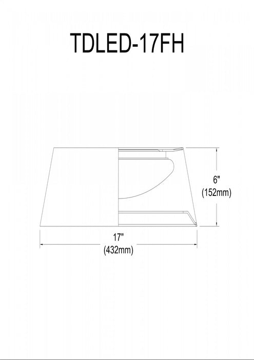 Dainolite Tdled Flush Mount Tapered Drum Shade Black/White Lamp