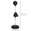 Soozier Punching Bag for Adults with 49.6"-56.7" Adjustable Height, Black